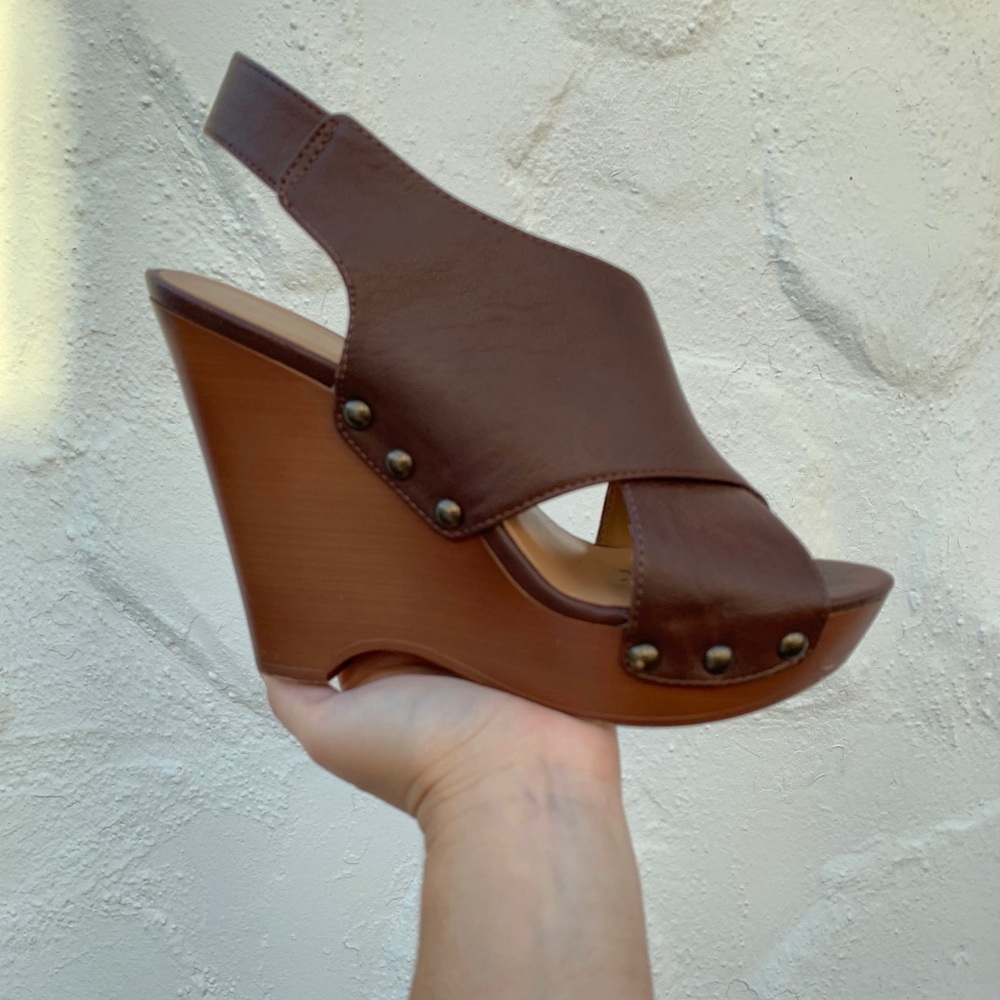 Nine West Brown Wedges